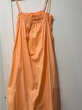 pistola Peach Smocked Maxi Skirt with Spaghetti Straps
